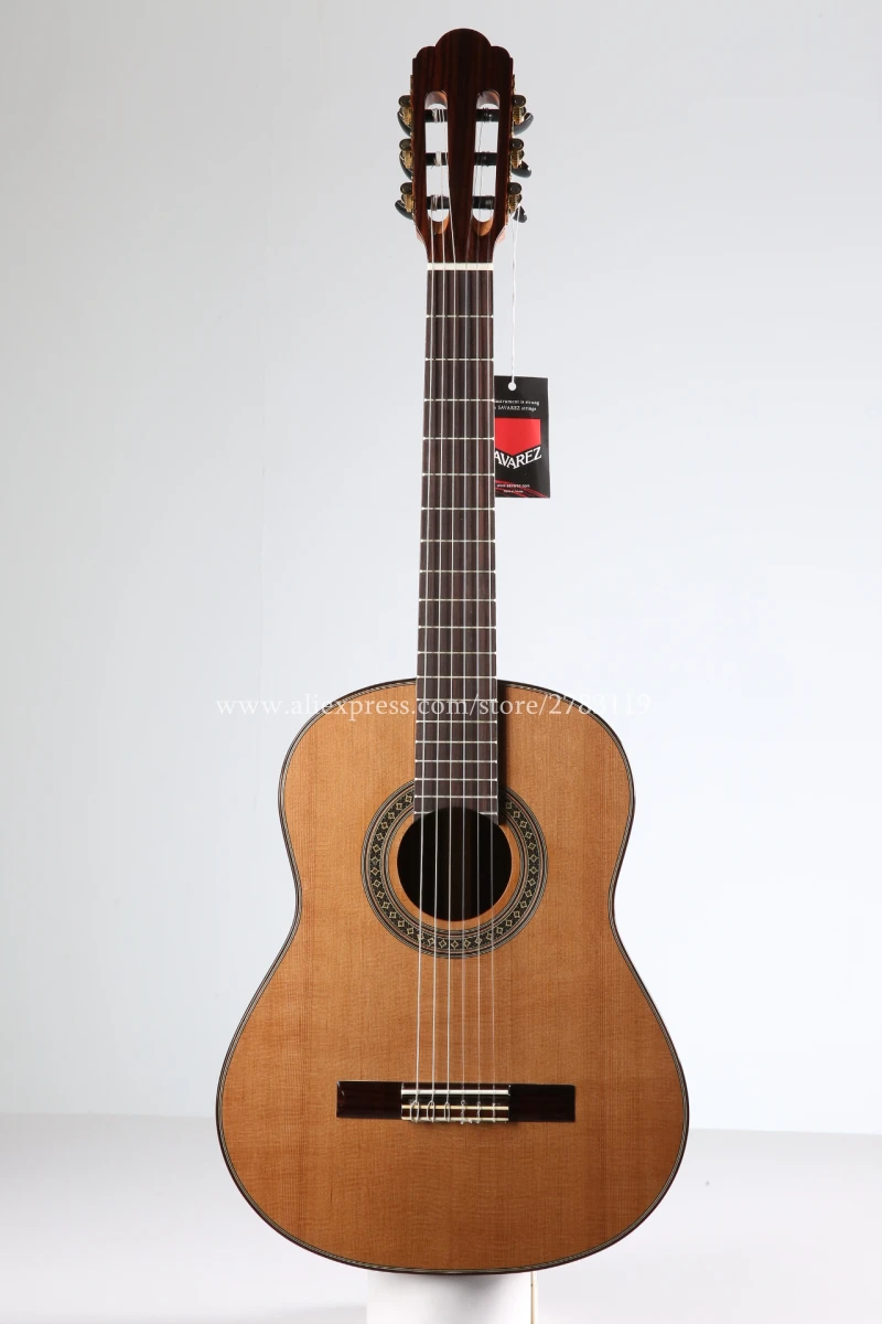 36 inch Handmade Spanish guitar,VENDIMIA SOLID Cedar /Rosewood Acoustic guitarras,classical guitar with Nylon string 580MM