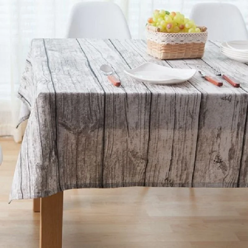 Скатерть из льна и хлопка с рисунком дерева|table cover|kitchen table covertablecloth linen |