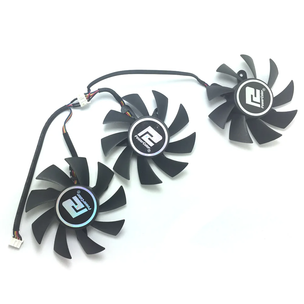 3 шт/1 лот 75 мм PLA08015D12HH 4Pin 0.35A 12В PC вентилятор охлаждения для Dataland R9 290/290X Замена
