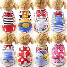 New Cotton Dog Vest Cute Print Cartoon Vest Pets Clothes for Small and Medium Dog Pet Supplies Cheap Dog Clothes Doggie Shirts lovely cotton dog vest for small dog grey