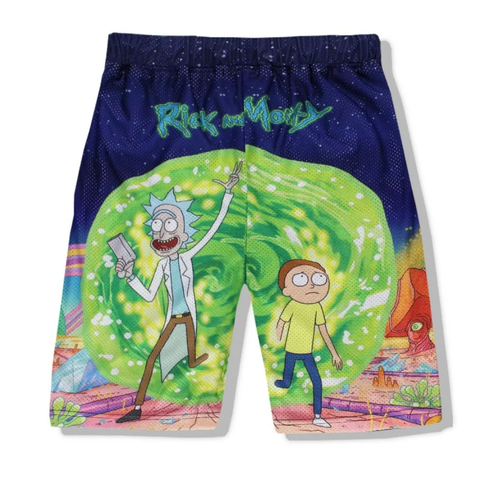 ريك و morty szblaze ماركة عارضة للجنسين 3d الطباعة عارضة السراويل تنفس الصيف الكرتون طباعة رجل كمال الأجسام قصيرة بانت
