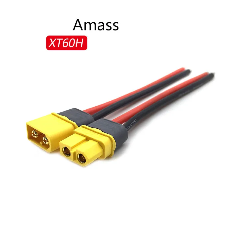 

Amass XT60H Battery Plug with Protection Case Mail Femail with 100mm Silicon Cable 14AWG for RC Model Battery FPV Drone Parts