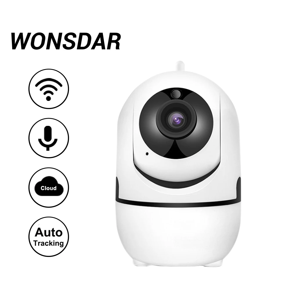 

Wonsdar Could WIFI IP Camera 1080P Security Surveillance Camera Smart Auto Tracking APP Remote Control Two Way Audio SD Card