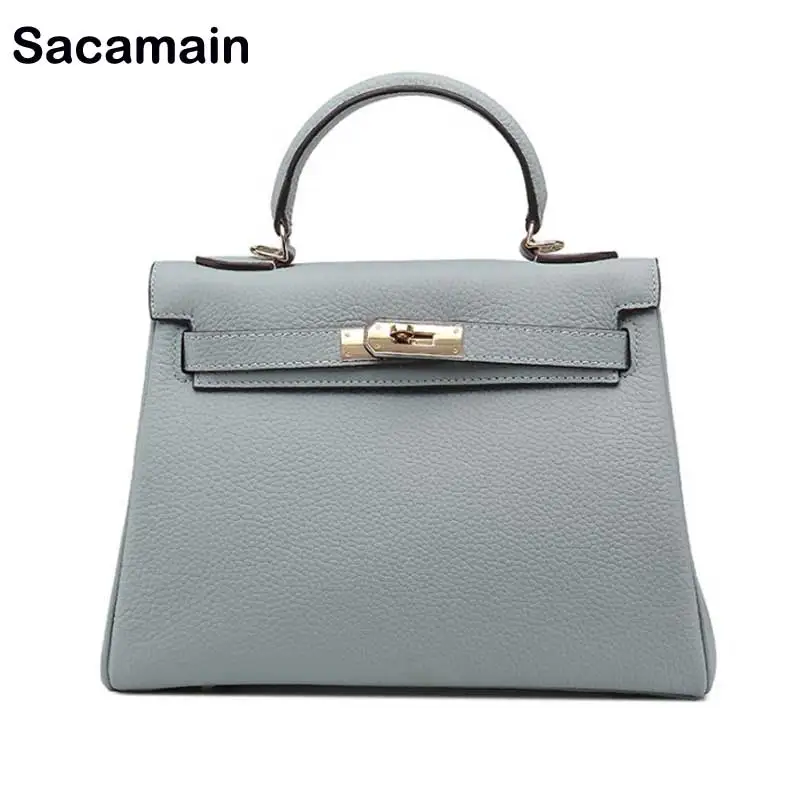 Sacamain العلامة التجارية النساء حقائب يد جلدية حقيبة يد فاخرة حقائب النساء ملابس علوية مميزة-حقائب بيد جلد البقر حقيبة كتف مع حزام Sacamain العلامة التجارية النساء حقائب يد جلدية حقيبة يد فاخرة حقائب النساء ملابس علوية مميزة-حقائب بيد جلد البقر حقيبة كتف مع حزام