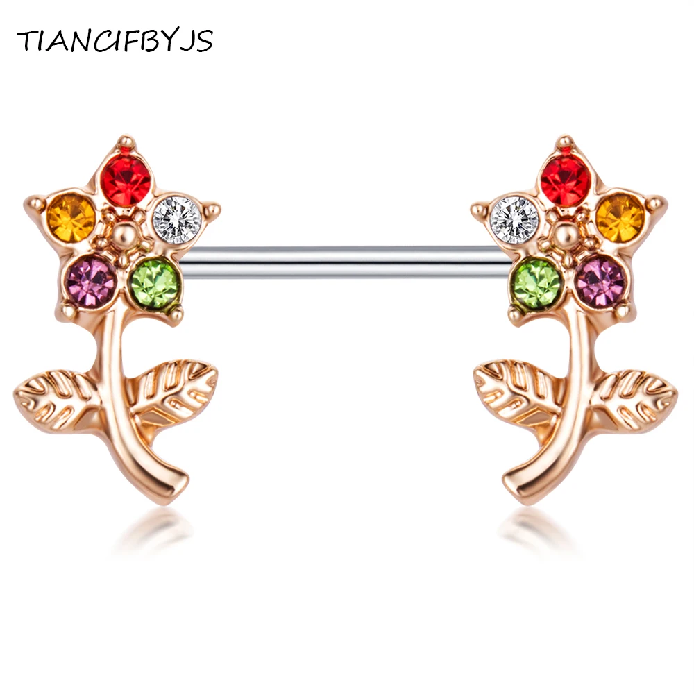 Buy TICNCIFBYJS Flower Straight Barbell Nipple