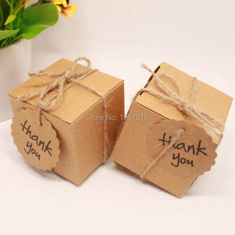 Nature Kraft Paper Candy Box Love Weddding Favor Boxes Rustic Lace Print Gift Box Wedding Decoration Mariage Vintage (10)