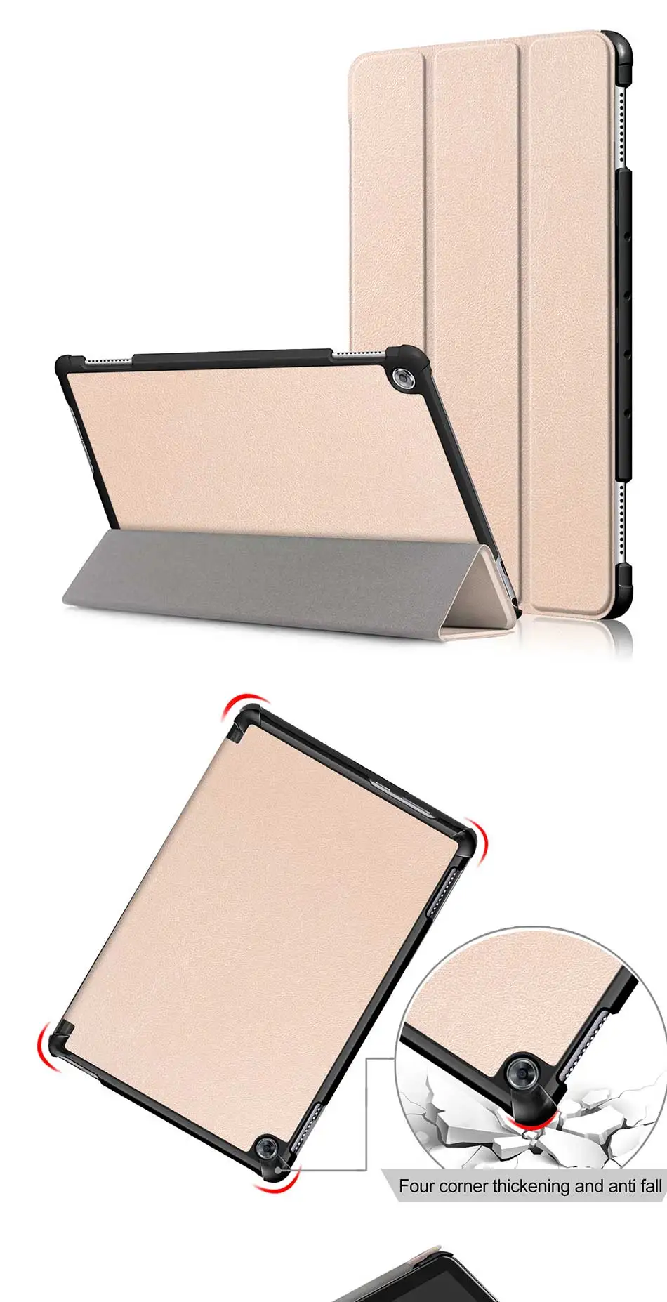 Чехол для Huawei MediaPad M5 Lite 10 BAH2-W19/L09/W09 Ультратонкий чехол-подставка из искусственной кожи для медиа-планшета M5 Lite 10,1"