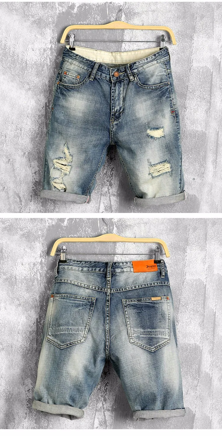 Summer Denim Shorts Male Jeans Men Jean Shorts Bermuda Skate Board Harem Mens Jogger Ankle