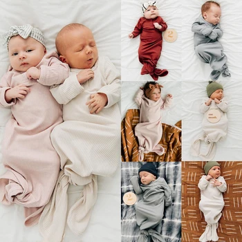 

0-6 Months 2Pcs Newborn Baby Swaddle Blanket Sleeping Bag Swaddle Muslin Wrap+Headband Set