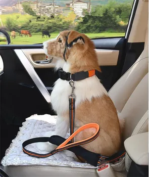 

Reflective pet leashes and seat belt two in one dog traction rope for medium large dogs nylon durable pet leashes B37