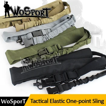

WoSporT Tactical Military Sling One-Point CS Sports Safety Elastic Webbing Adjustable Nylon Rifle Sling Hunting Gun Accessories