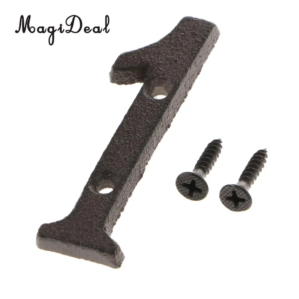 2pcs Cast Wrought Iron Black Antique House Door Number Signs Digits Sticker Plate 1 4