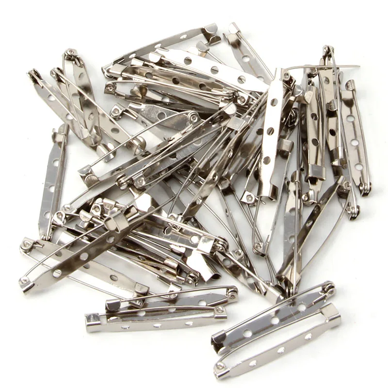 

50PCS Brooch Clip Base Pins Accessories Jewelry Decorative Ally 15mm 20mm 25mm 30mm 35mm 40mm