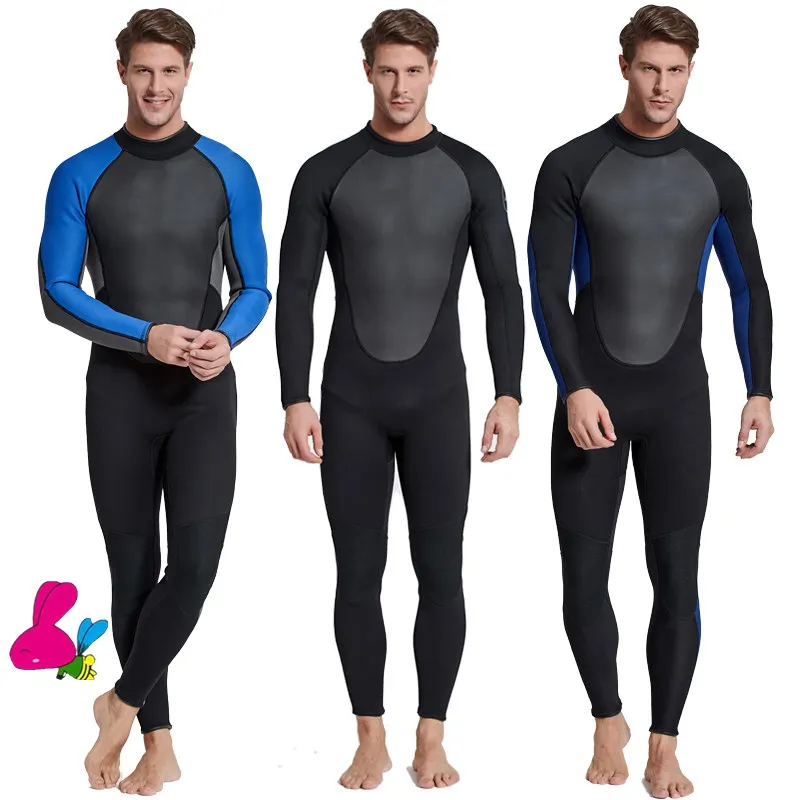 

FREE SHIPPING Mens 3MM Neoprene One-Piece Full body Scuba Dive Wetsuits For Winter Swim Surfing Snorkeling Spearfishing