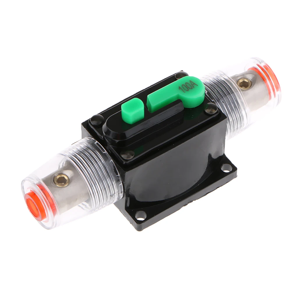 MagiDeal 12V-36V In-Line Circuit Breaker Fuse Auto Car Stereo Audio 100AMP Water Resistant Housing