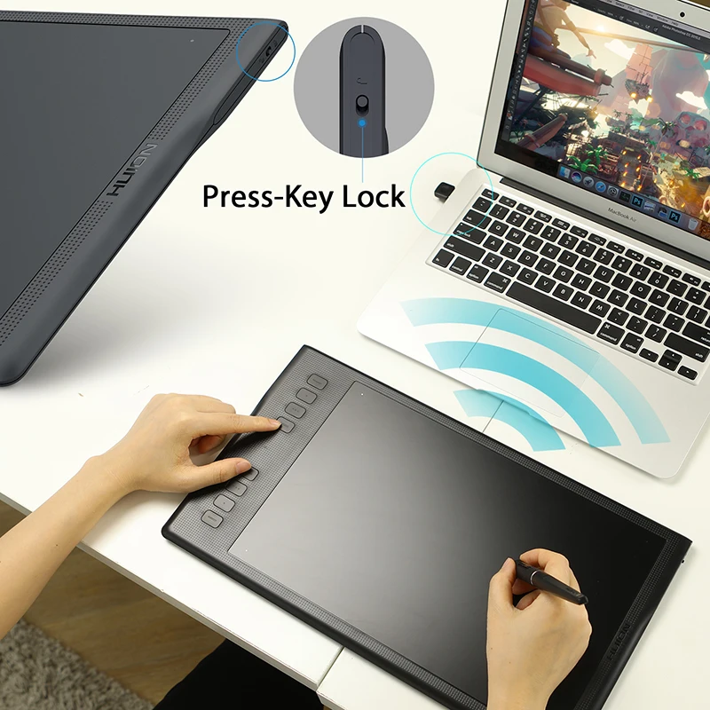  HUION INSPIROY Q11K V2 inalámbrico Digita Pen Tablet sin batería diseñado para dibujar tabletas de 