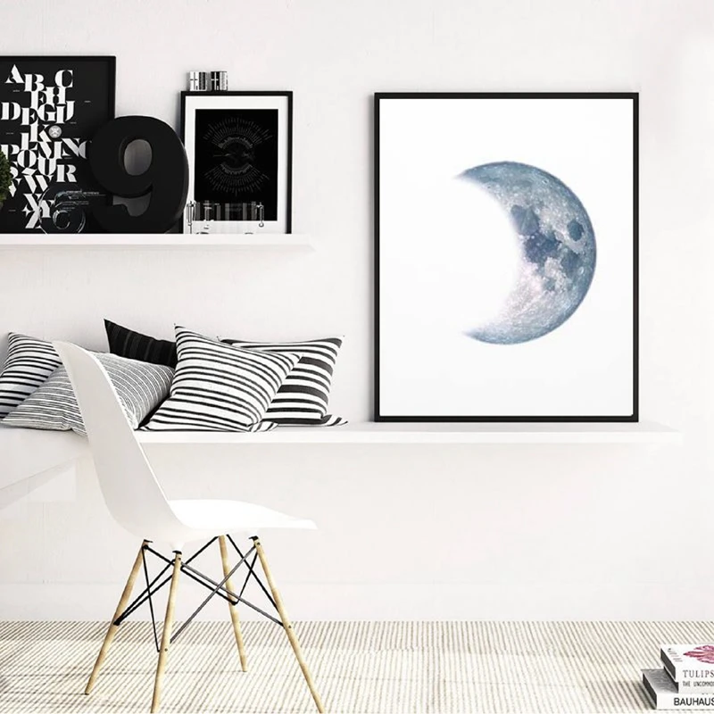 Moon Phases Poster Canvas Prints Home Decor