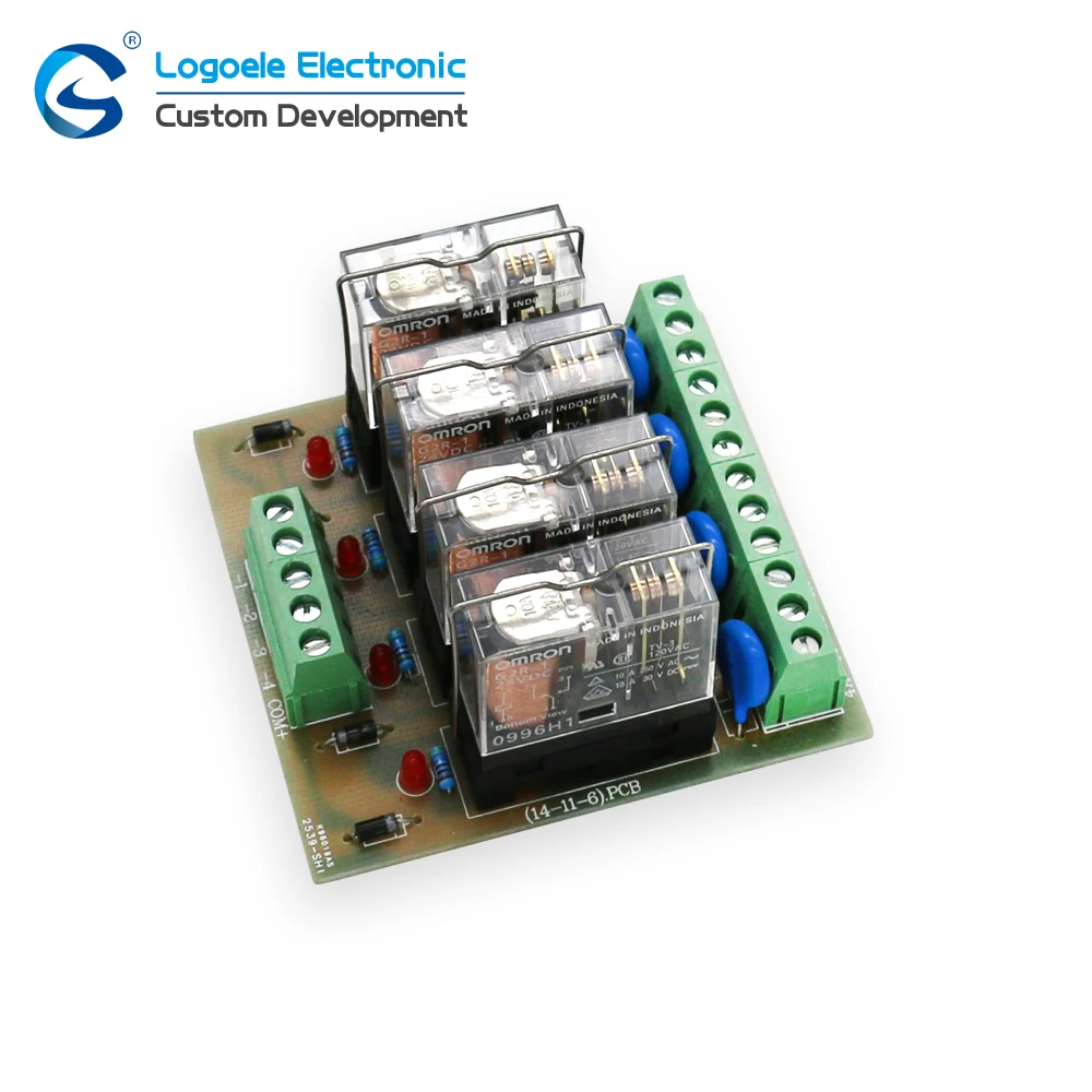 4 relay module four panels driver board module DC 12V / 24V Input signal NPN / PNP With stand