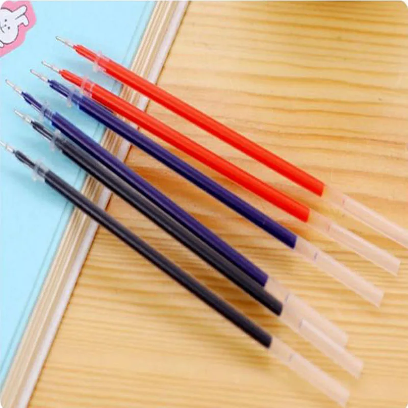 Новинка Stationery100Pcs стержни для гелевых ручек 0 5mm черные голубые чернила Заправка