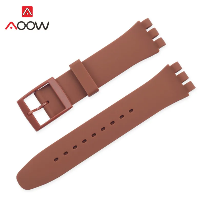 Vibrant Silicone Watchband - Colorful Rubber Bracelet Strap in Pink and Black