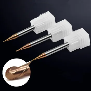 

Tungsten Steel End Mill Straight Shank 2Flute Solid Carbide CNC Milling Cutter R0.05 R0.1 R0.15 R0.2 R0.25 R0.3 R0.35 R0.4 mmbit