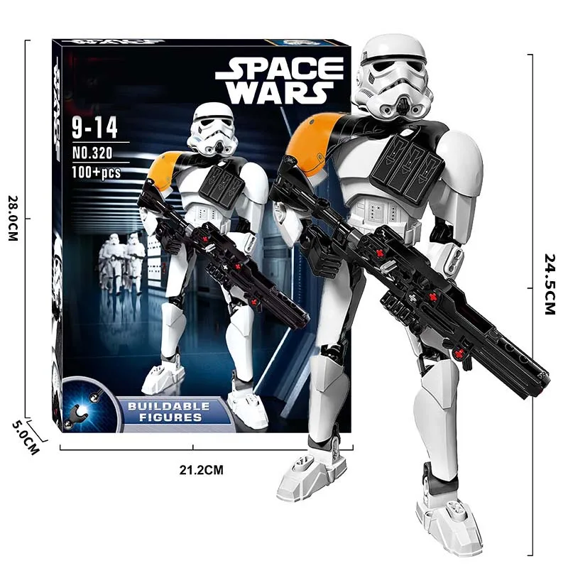 

Star War Buildable Figure Kylo Ren Jango Boba Fett Clone Commander K-2so Poe Finn Building Block Toy Compatible With Legoings