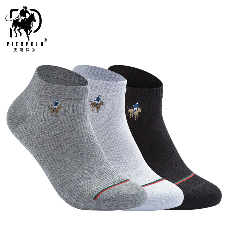 PIER POLO носки мужские короткие носки хлопковые полосатые брендовые Chaussettes Homme летние деловые тонкие дышащие мужские meias 5 пар