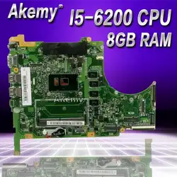 XinKaidi Q504UA материнская плата для ноутбука ASUS Q504UA Q504U Q504 тест оригинальная плата 8 г ram/I5-6200U процессор 90NB0BZ0-R00010