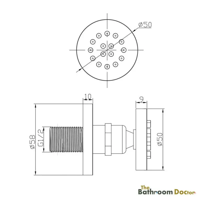 Латунные круглые душевые насадки 2 дюйма настенная Лейка для душа полированный