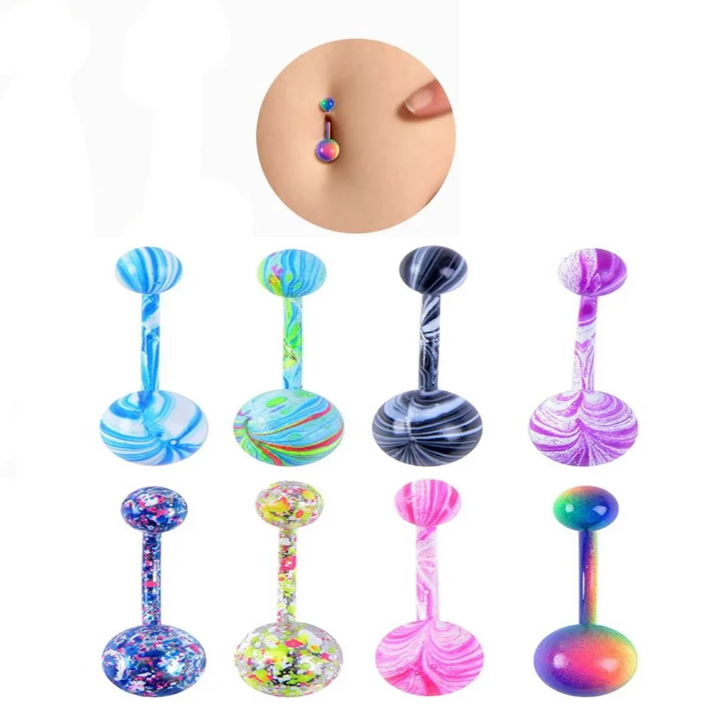 

piercing cartilage Fashion Surgical Steel Silver Navel belly button rings Bar Piercing Sexy Body Jewelry for women navel piercin