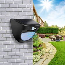 37 светодиодный 650LM движения Сенсор солнечный свет для открытый ограждение для сада 2800 mAh IP65 Водонепроницаемый авто 3 режима солнечной бра