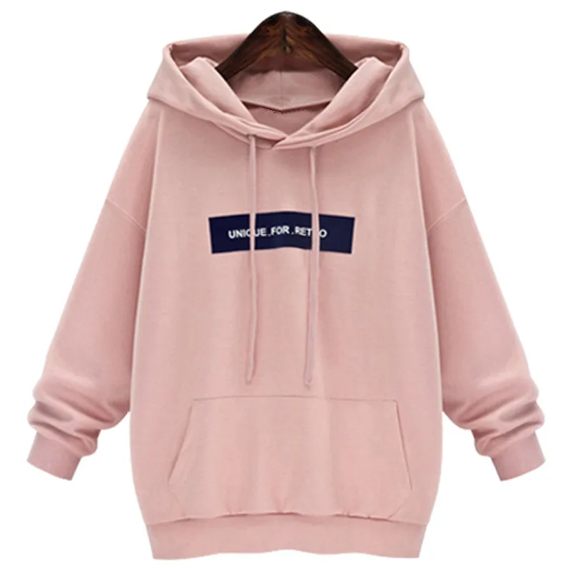 Oversized Thick Hoodies Women Long sleeved Printed Sweatshirts Plus