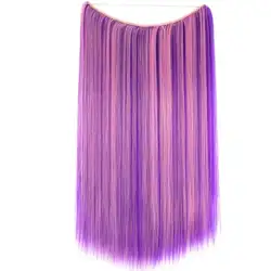 TOPREETY термостойкие B5 синтетические волосы 24 "60 см 100 г шелковистые прямые эластичные невидимые провода наращивание волос Halo