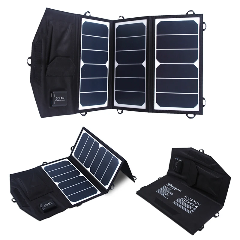 19,5 Вт Высокая эффективность Sunpower складная солнечная панель двойной USB выход солнечное зарядное устройство наружная солнечная батарея для мобильного телефона 5 в устройство