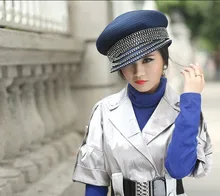 2017 französisch Stil Frauen Derby Kirche Hochzeit Strand Cocktail Abend Sonnenhüte Kleid Breiten Krempe Vintage Kappe Berets Fedora Neue