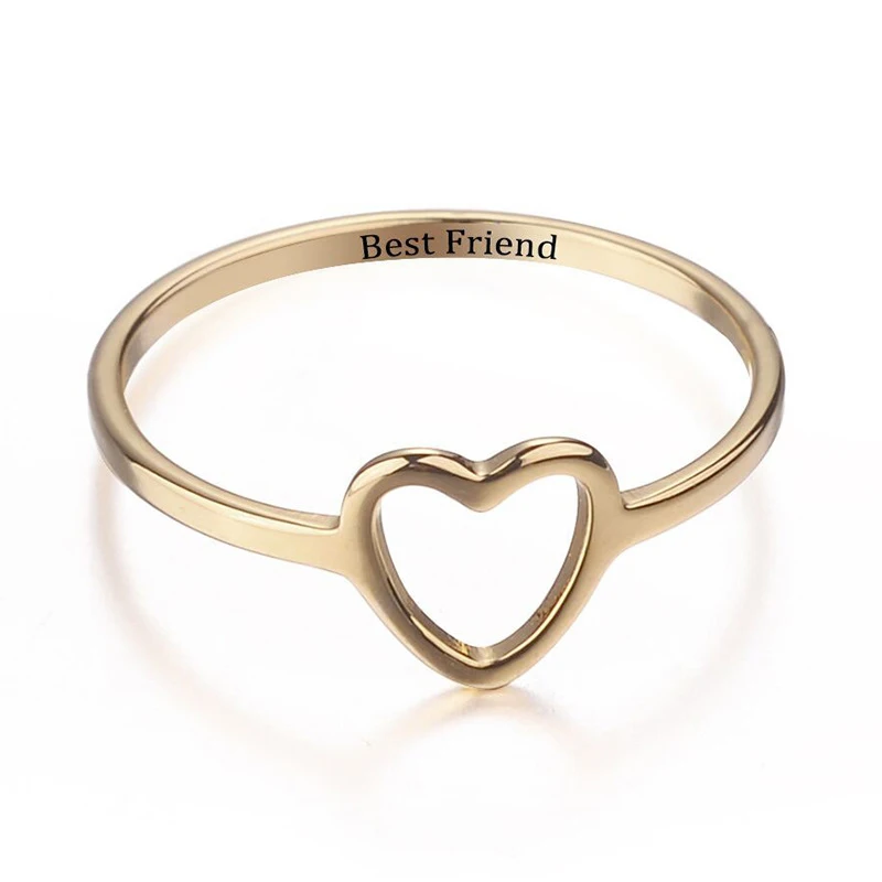 Beste Vriend кольцо Sieraden Ringen подарок Meisje Vriendschap Beloven Hot Vrouwen Liefde Hart