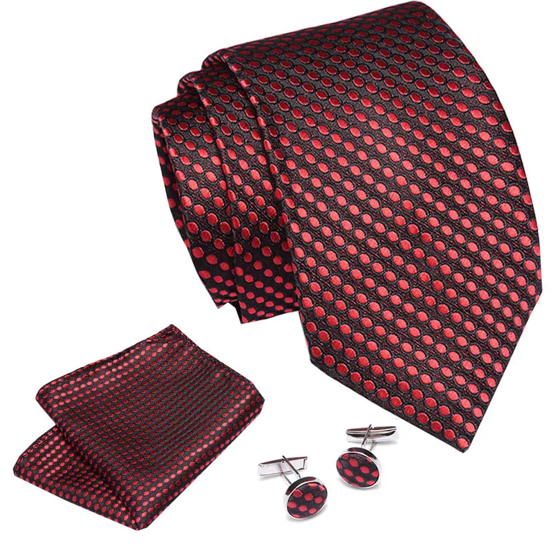 

Fashion Silk Mens Ties Floral Paisley Jacquare Woven Ties For Men 7.5cm Formal Suit Neck Tie Square Cufflinks Necktie Men gift