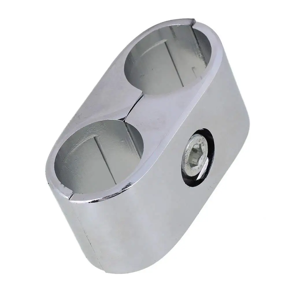 Silver-Double-Hole-67x25mm-Tube-Clamp-Pipe-Aluminium-Alloy-Display-Fittings-Drying-Rack-2-Port-Connector (2)