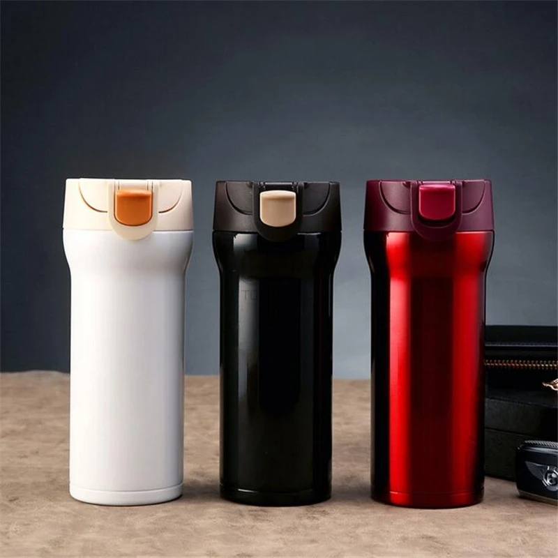 

350ML Coffee Mugs Travel Bottle Mug Stainless Steel Thermos Cups Thermocup Insulated Tumbler Vacuum Flask Garrafa Termica Thermo