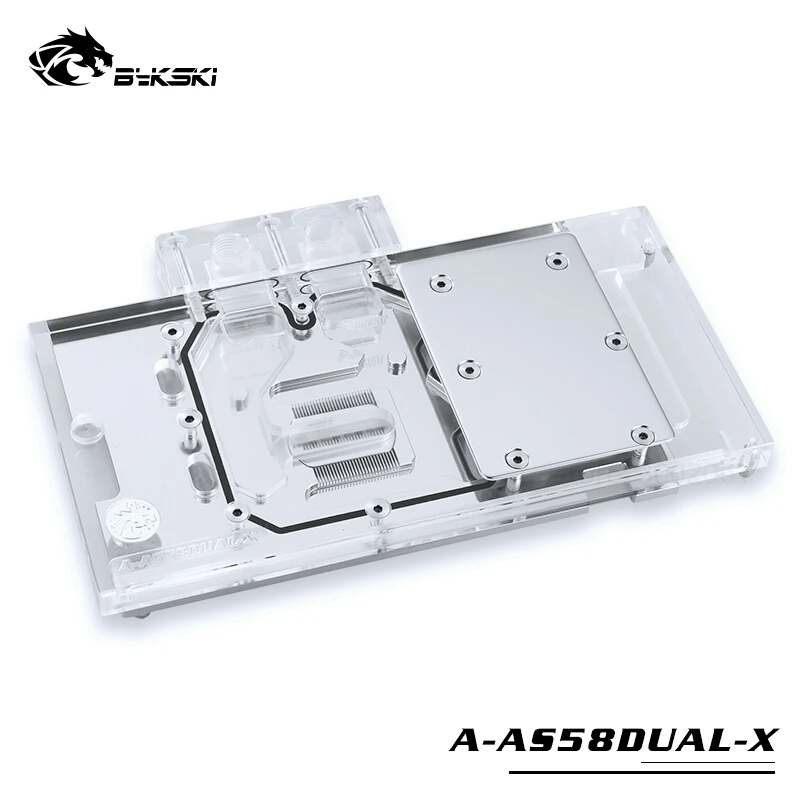 BYKSKI водный блок использовать для ASUS RX580 DUAL O8G/ROG STRIX RX570 O4G GAMING RGB свет/полное