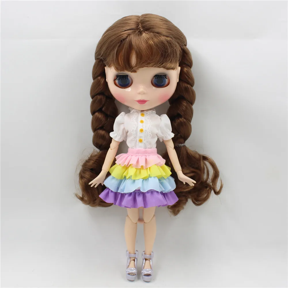 

Clothes For 1/6 Blyth 2 Pieces Skirt and White Shirt
