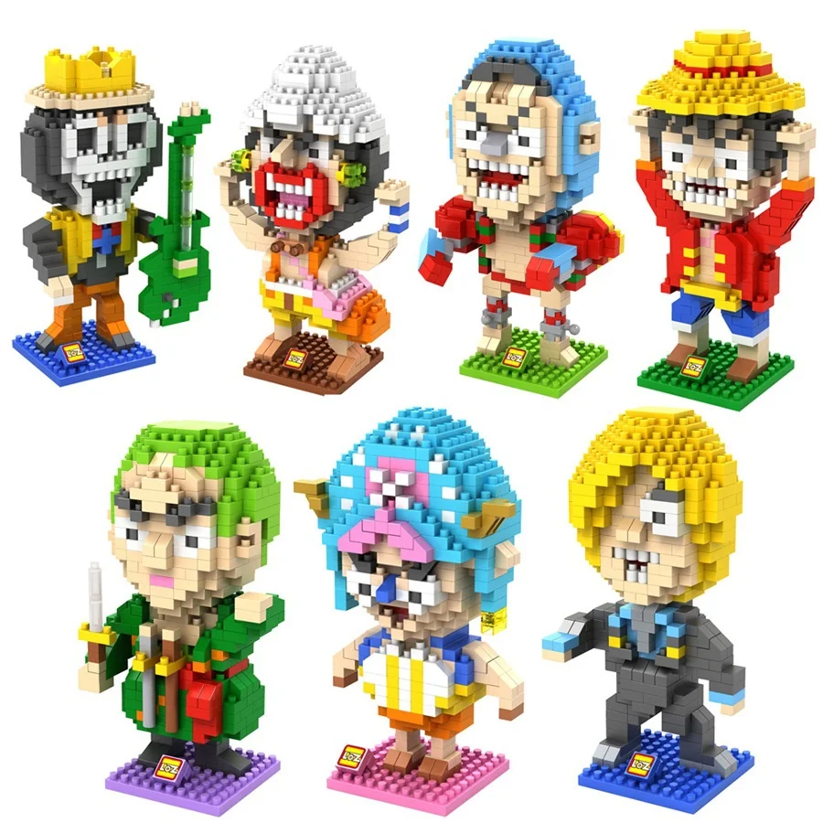 LOZ One Piece Blocks Mini Blocks Cartoon DIY Build...