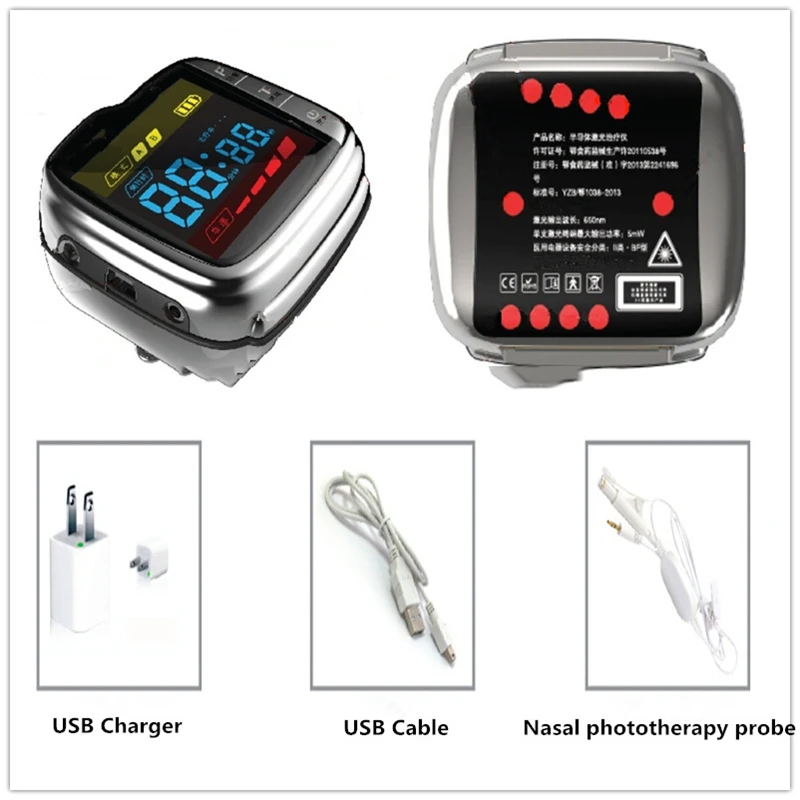 Low Level Laser Therapy 650nm Wrist Wearing Laser Therapy Device for High Blood Pressure Improved