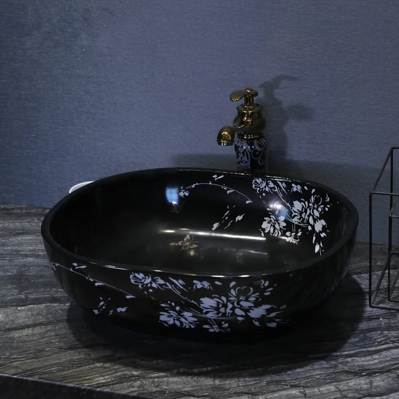 Chinese wash basin sink bathroom sink bowl countertop Ceramic wash basin bathroom sink bowl (8)