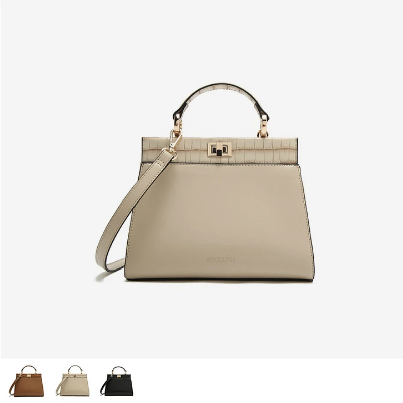

Alligator Pattern Grain Leather Handbags for Women 2019 New Elegant Metal Lock OL Business Tote Bags Ladies Luxury Shoulder Bags