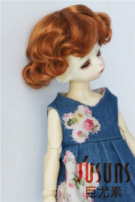 JD369 1/6 YOSD парики для шарнирных кукол модный кудрявый парик 6-7 дюймов BJD синтетический, мохеровый, для куклы парики аксессуары для кукол