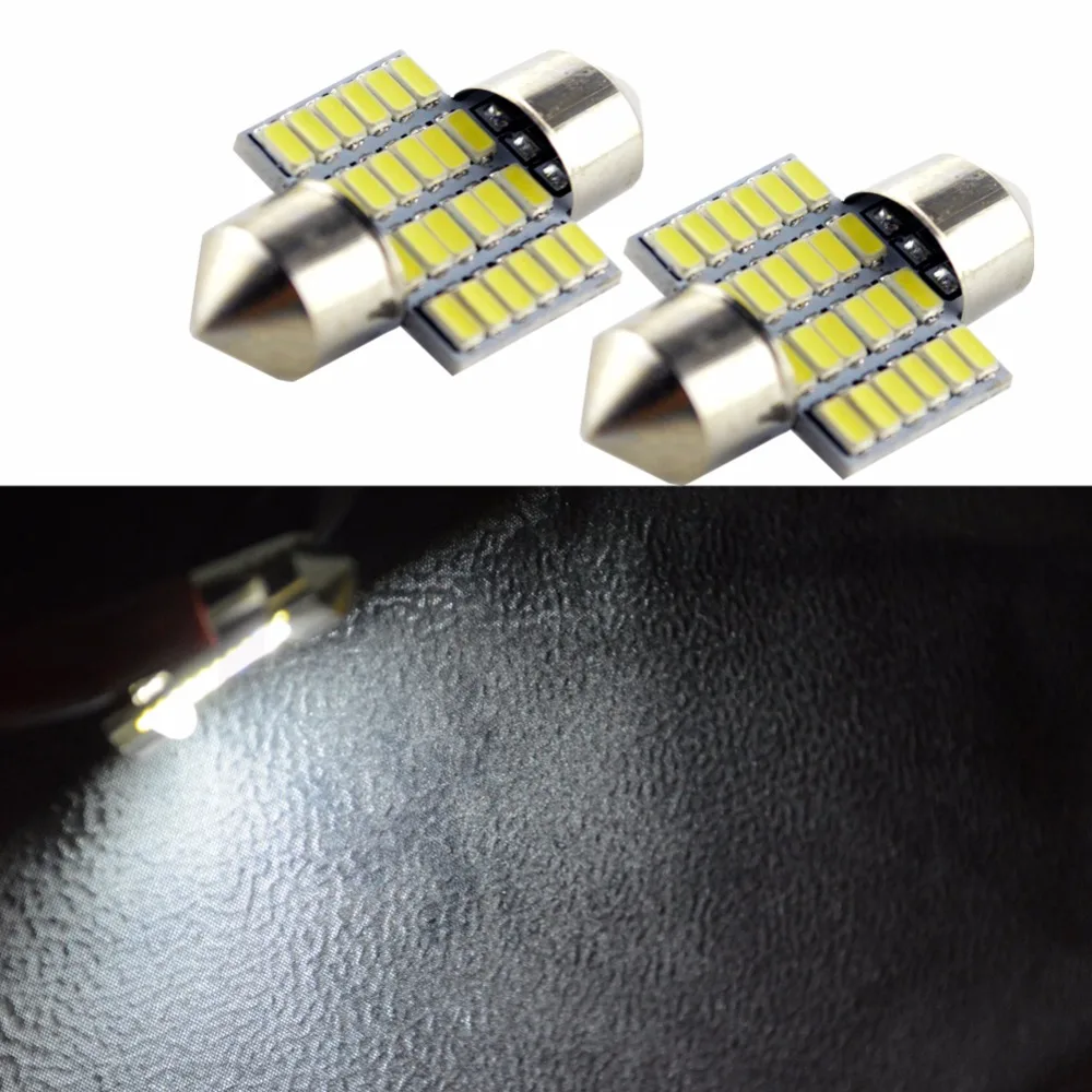 

4pcs 28mm 31mm FESTOON Car Bulb 24smd Chips C5W 12V White Color LED Bulb Dome Light