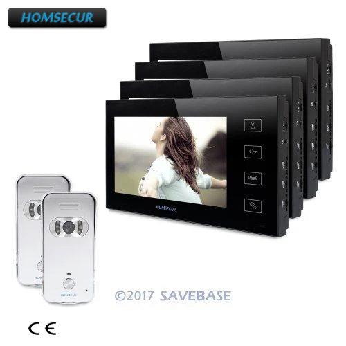 HOMSECUR 7 "видео и аудио Домашний домофон + Intra-monitor аудио домофон для квартиры