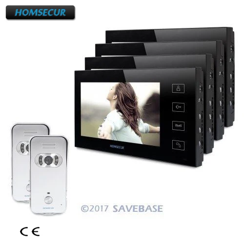 

HOMSECUR 7" Video&Audio Home Intercom+Intra-monitor Audio Intercom for Apartment