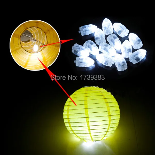 

Free shipping 50pcs/lot 5 colors Bullet LED balloon lamp with battery sheet floral light for paper lantern Wedding Decoration